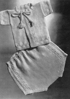 baby underwear knitting pattern from 1950s
